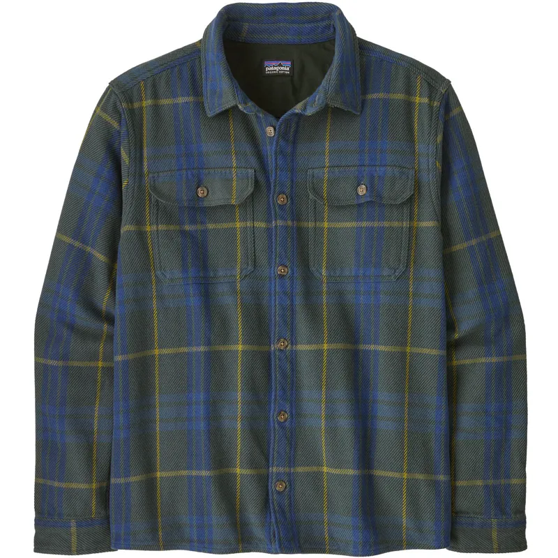 Patagonia Mens Fjord Loft Shirt - Netted-Old Growth Green