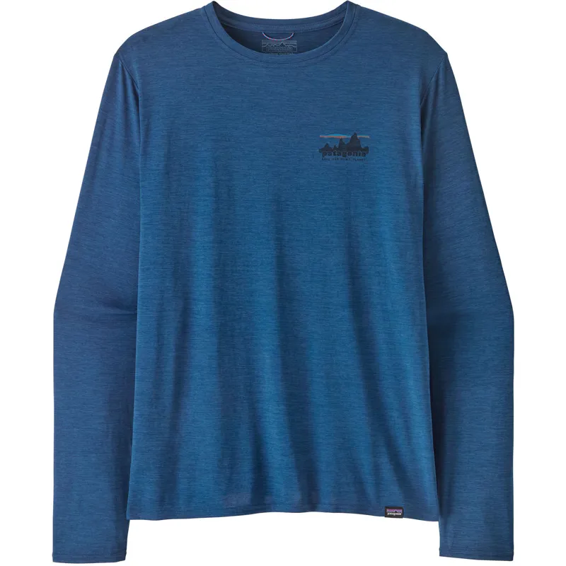 Patagonia Mens Long Sleeved Cap Cool Daily Graphic Shirt - '73 Skyline-Clement Blue X-Dye-1