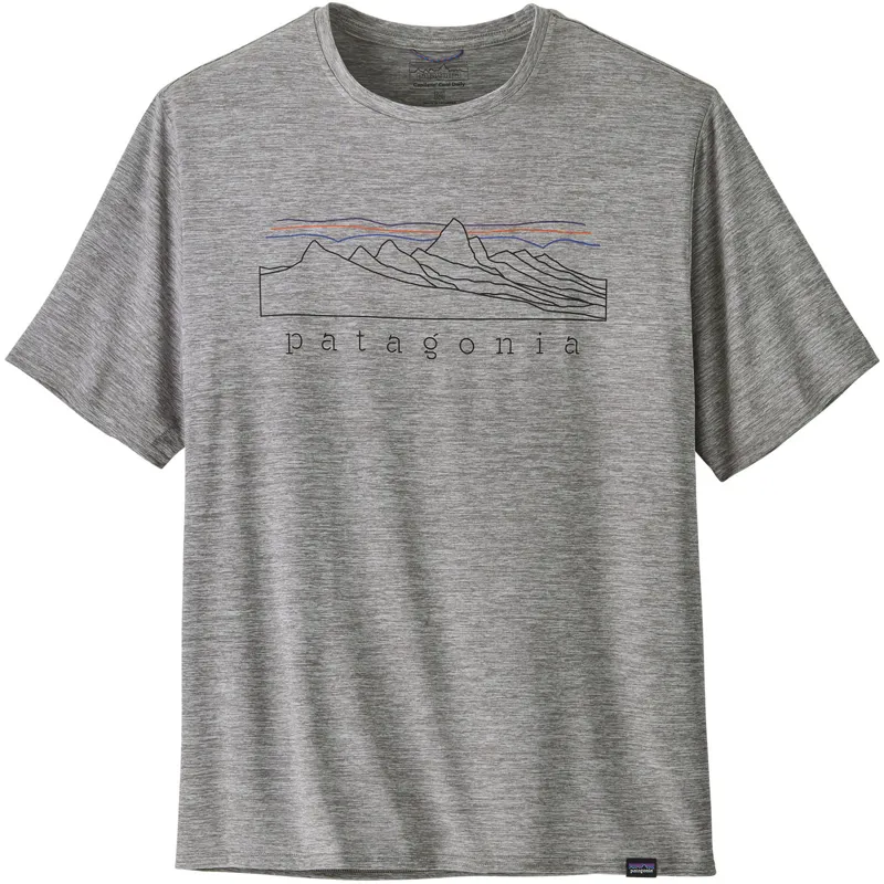 Patagonia Mens Cap Cool Daily Graphic Shirt - Stratapeaks-Feather Grey