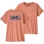 Patagonia Womens Cap Cool Daily Graphic Shirt - Waters - Boardshort Logo Tones-Moment Pink X-Dye