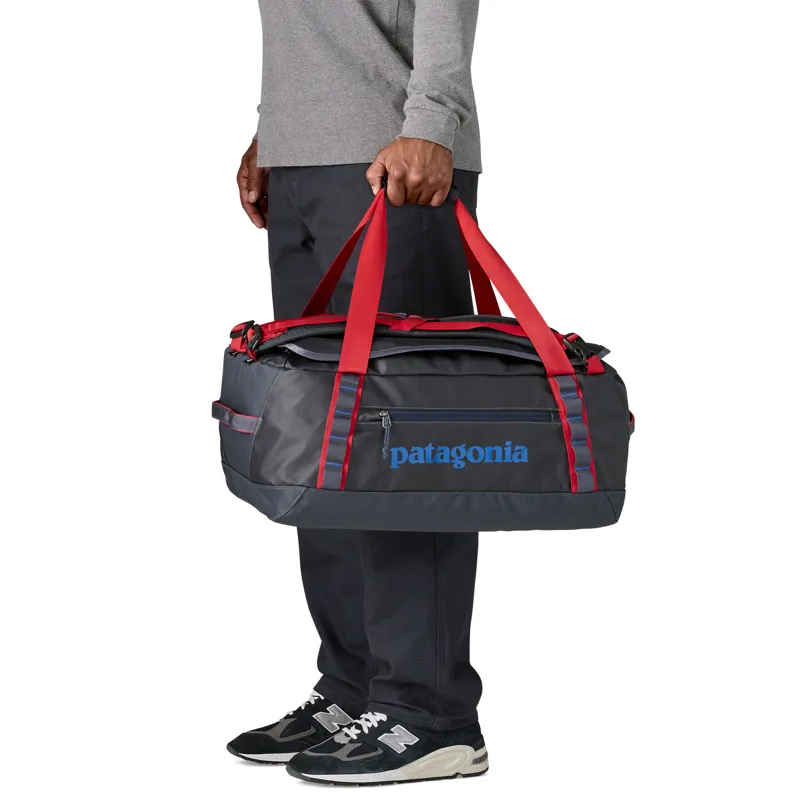 Patagonia Black Hole Duffel 40L - Smolder Blue-Amanita Red-3