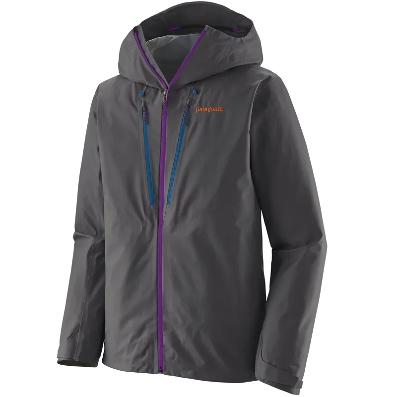 Patagonia Mens Triolet Jacket - Forge Grey with P6 Blue