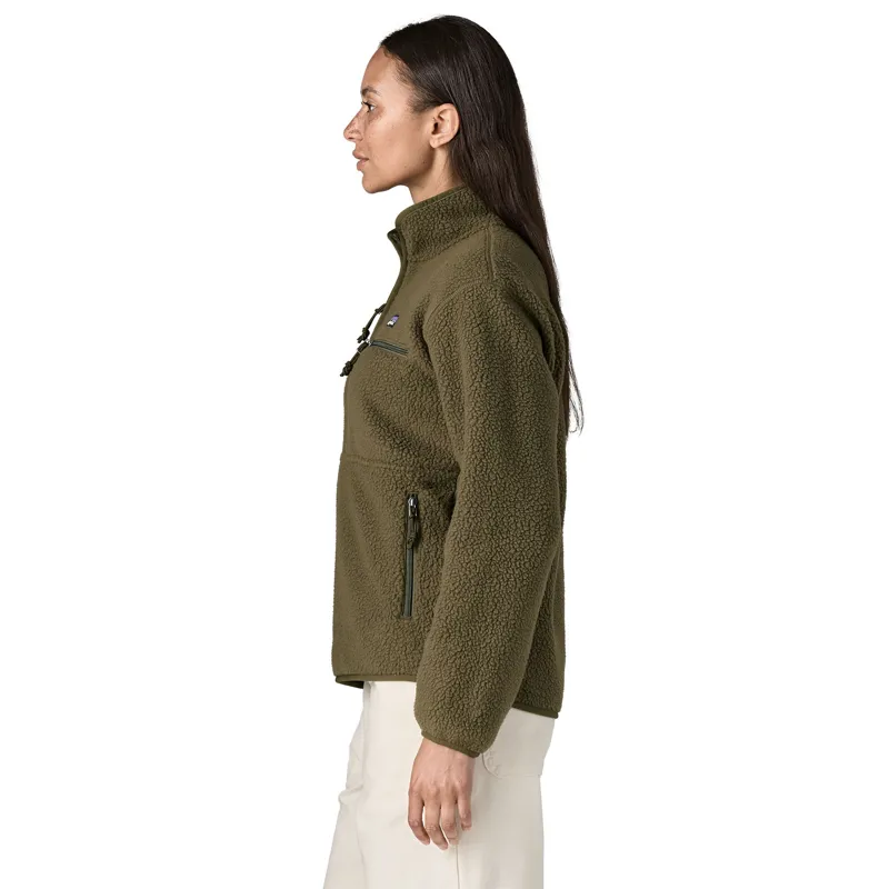 Patagonia Womens Retro Pile Marsupial - Basin Green-2