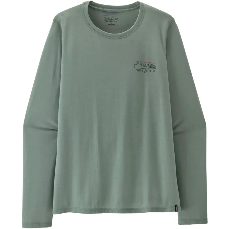 Patagonia Womens Long Sleeved Capilene Cool Trail Shirt - Stratapeaks - Cover Green