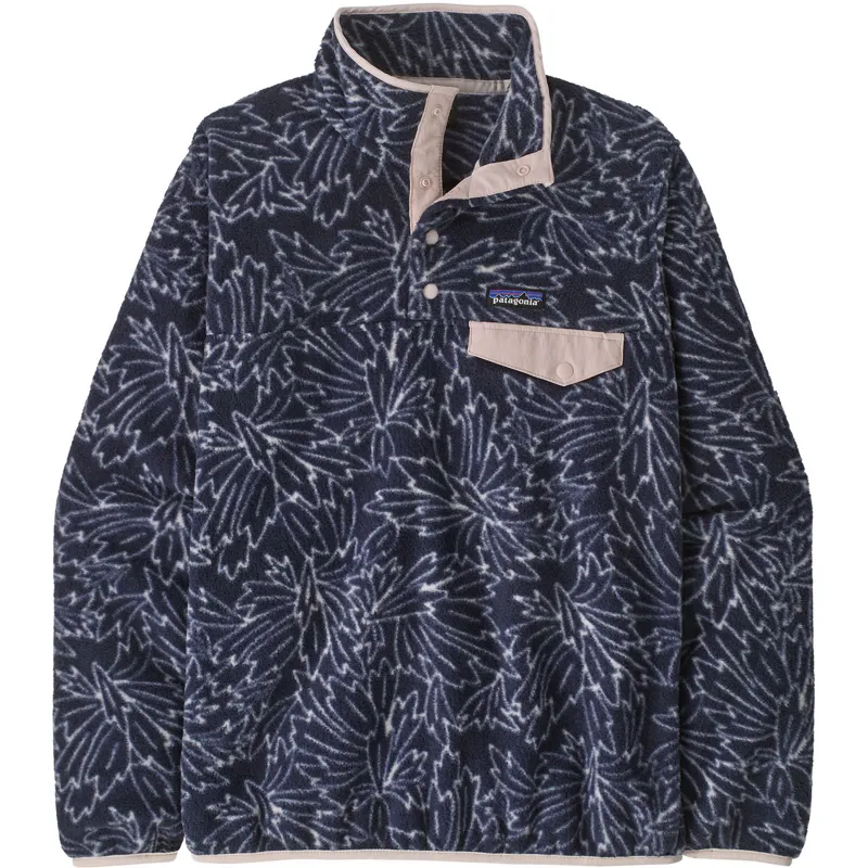Patagonia Womens Lightweight Synchilla Snap-T Pullover - Saxifrage - Sunken Blue