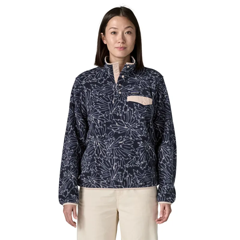 Patagonia Womens Lightweight Synchilla Snap-T Pullover - Saxifrage - Sunken Blue-1