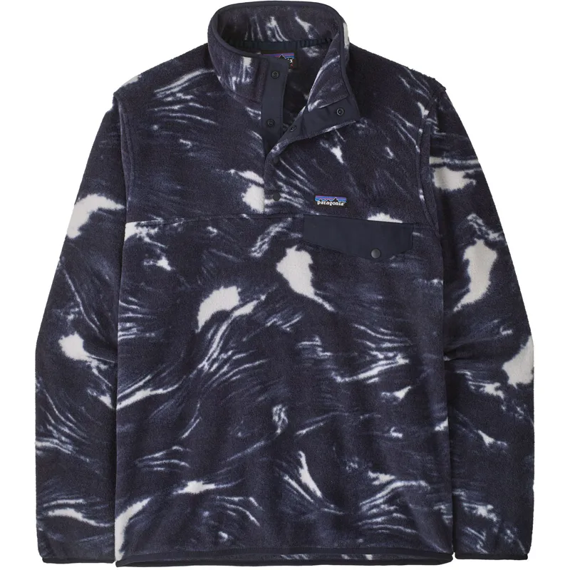 Patagonia Mens Lightweight Synchilla Snap-T Pullover - Polar Breeze-Sunken Blue