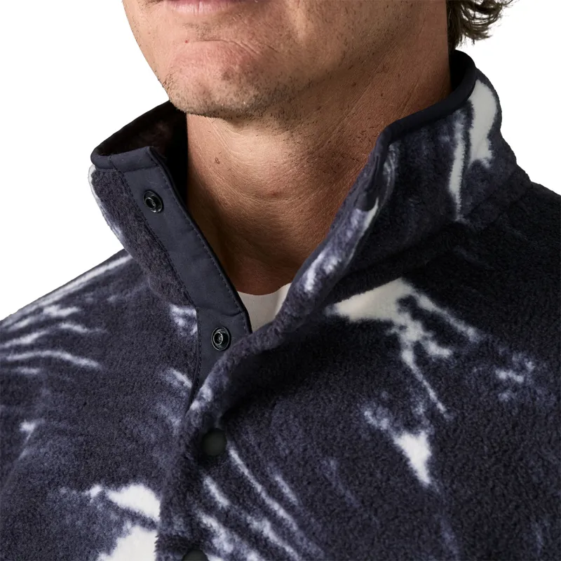 Patagonia Mens Lightweight Synchilla Snap-T Pullover - Polar Breeze-Sunken Blue-4