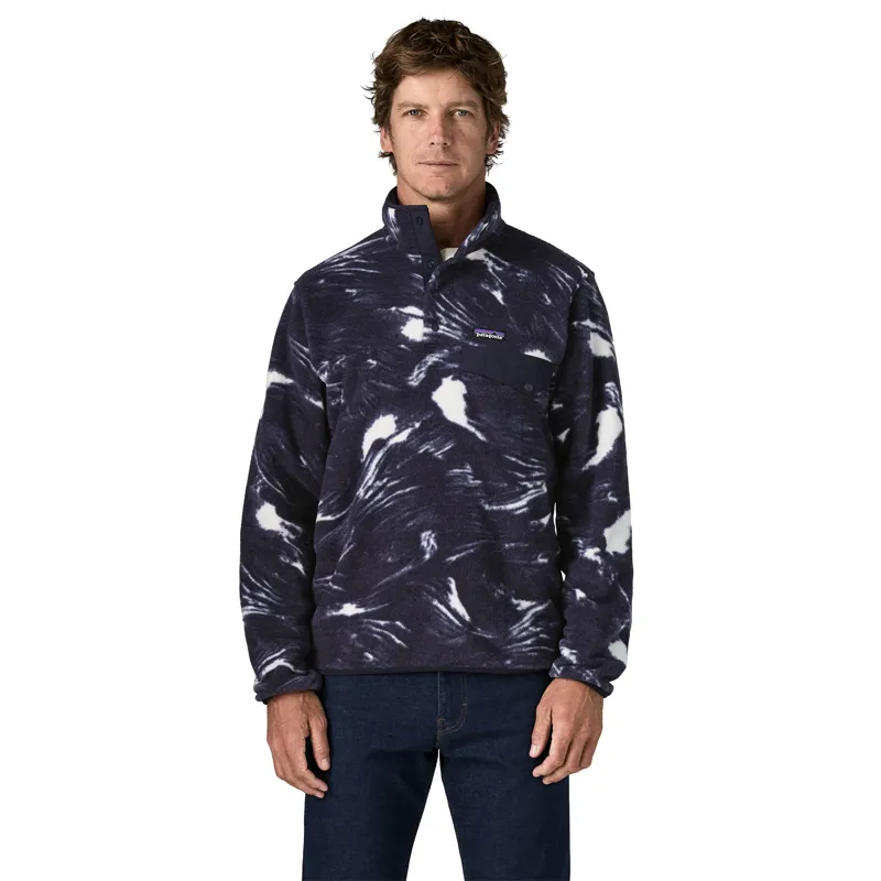 Patagonia Mens Lightweight Synchilla Snap-T Pullover - Polar Breeze-Sunken Blue-1