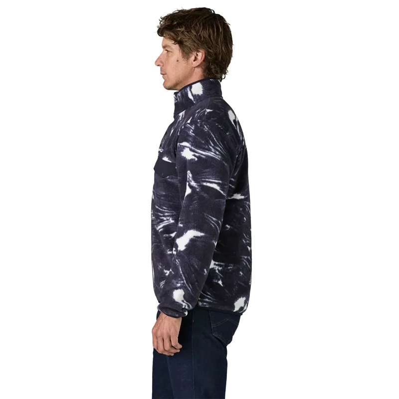 Patagonia Mens Lightweight Synchilla Snap-T Pullover - Polar Breeze-Sunken Blue-2