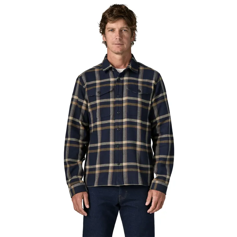 Patagonia Mens Fjord Flannel Shirt - Crossing - New Navy-1