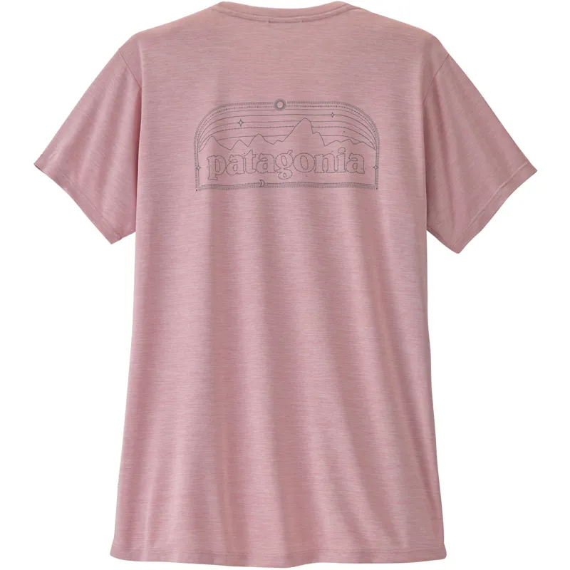 Patagonia Womens Capilene Cool Daily Shirt - P-6 Cosmos - Fuzzy Mauve-Light Fuzzy Mauve X-Dye