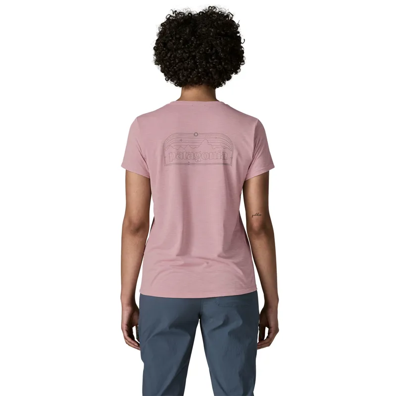 Patagonia Womens Capilene Cool Daily Shirt - P-6 Cosmos - Fuzzy Mauve-Light Fuzzy Mauve X-Dye-3