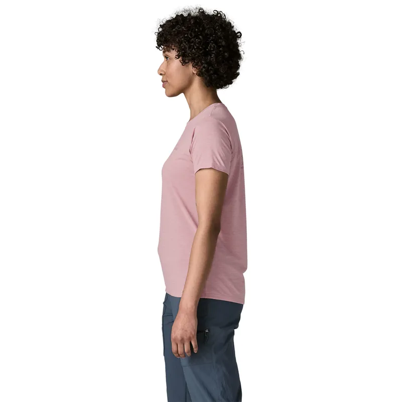 Patagonia Womens Capilene Cool Daily Shirt - P-6 Cosmos - Fuzzy Mauve-Light Fuzzy Mauve X-Dye-2