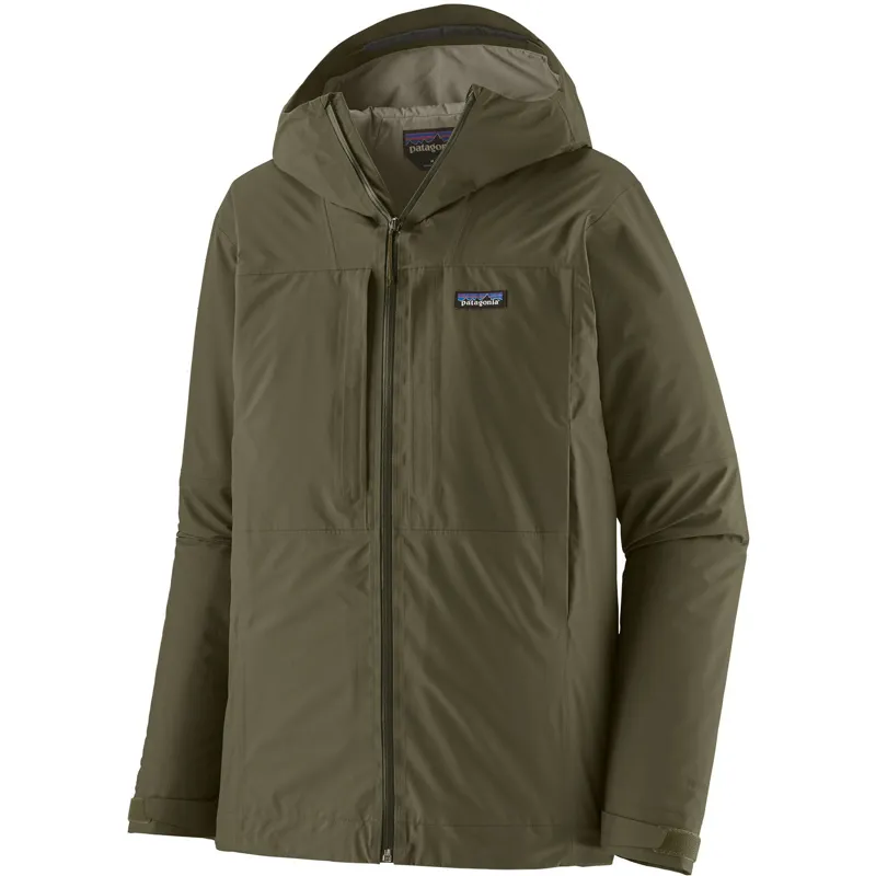 Patagonia Mens Insulated Boulder Fork Rain Jacket - Basin Green