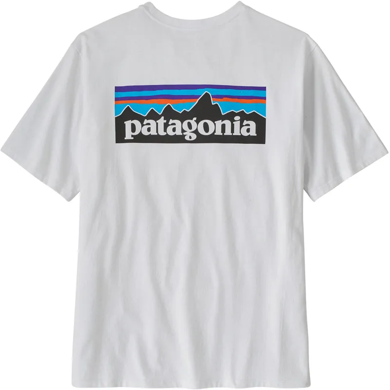 Patagonia Mens Short Sleeved P-6 Logo Responsibili-Tee - White-2