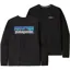 Patagonia Mens Long Sleeved P-6 Logo Responsibili-Tee - Black