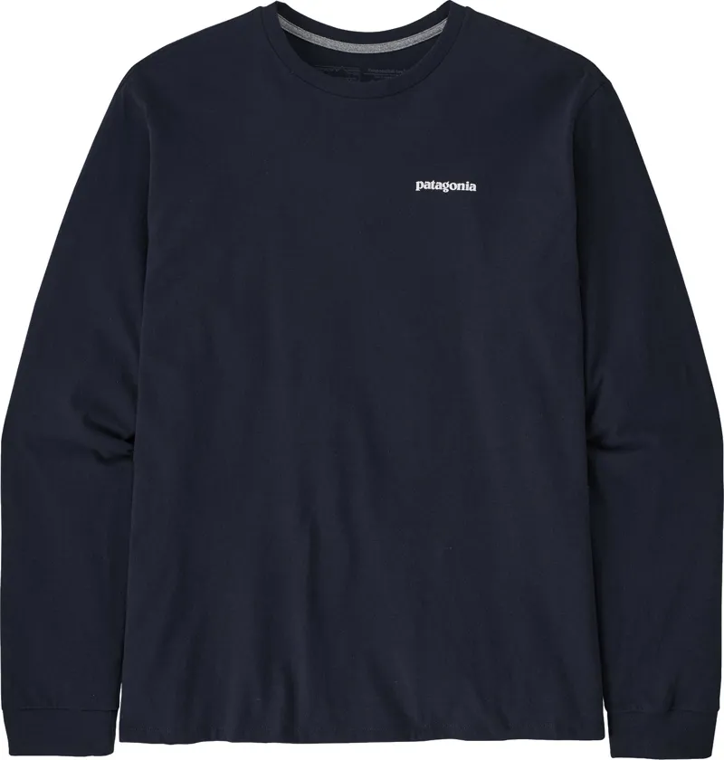 Patagonia Mens Long Sleeved P-6 Logo Responsibili-Tee - New Navy-1