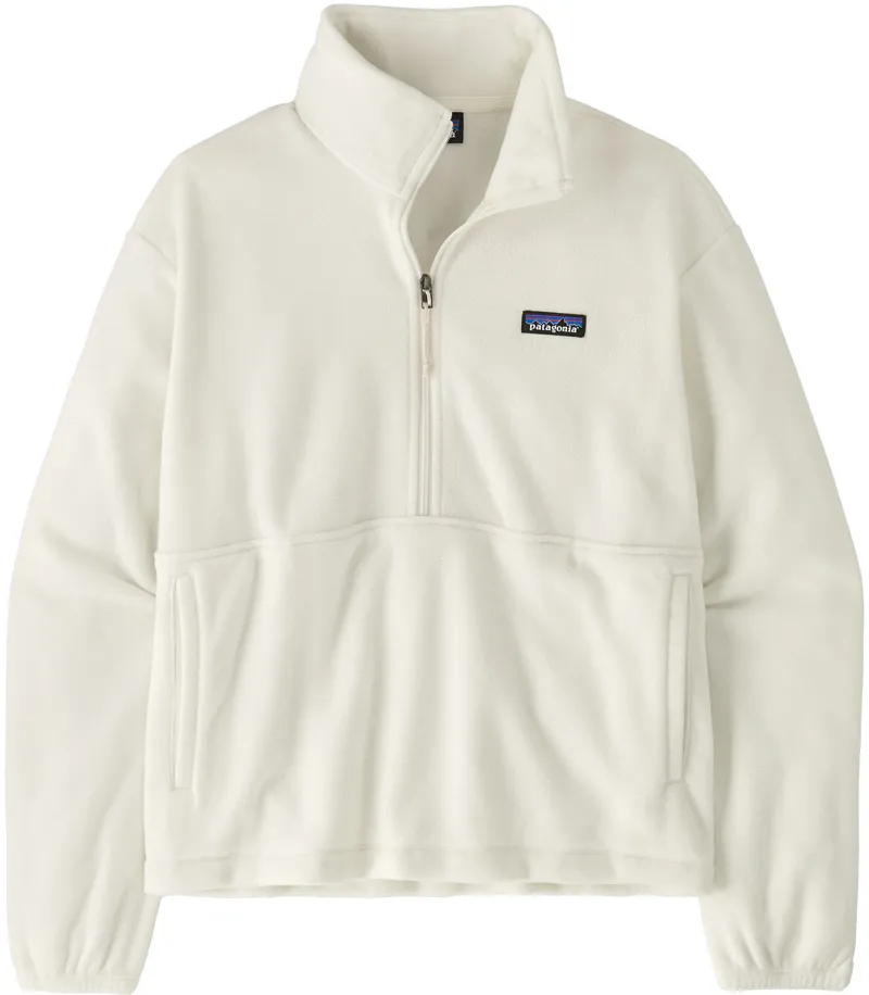 Patagonia Womens Micro D 1/2 Zip Fleece Pullover - Birch White