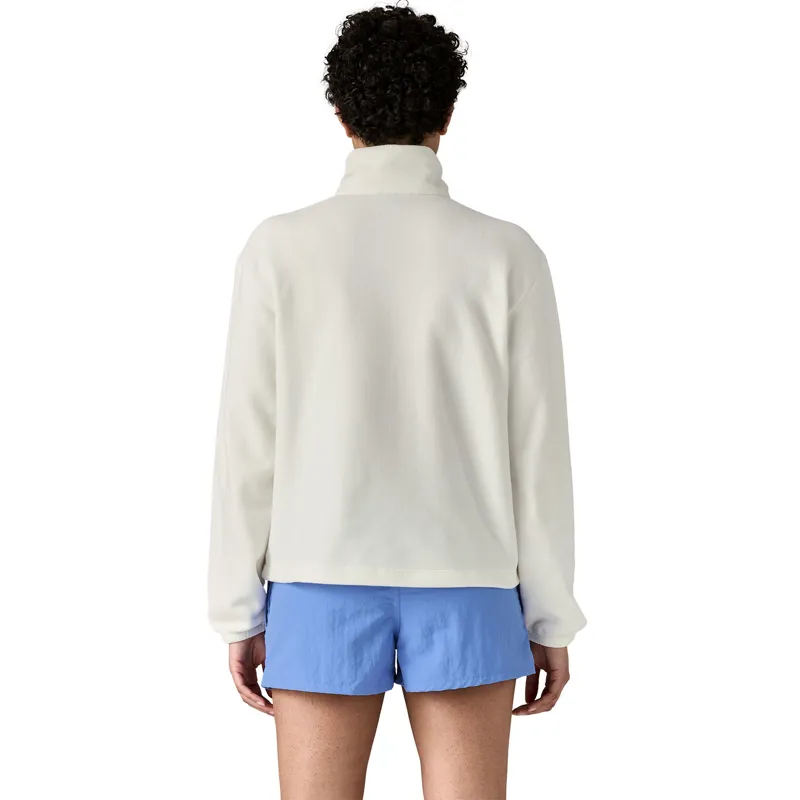 Patagonia Womens Micro D 1/2 Zip Fleece Pullover - Birch White-2