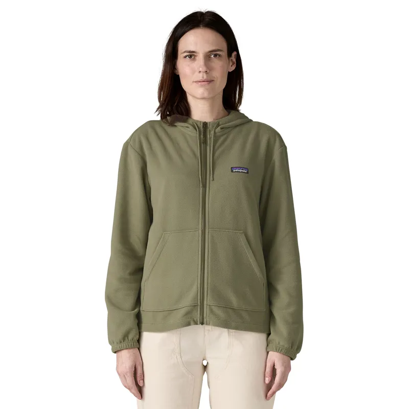 Patagonia Womens Micro D Fleece Hoody - River Rock Green-1