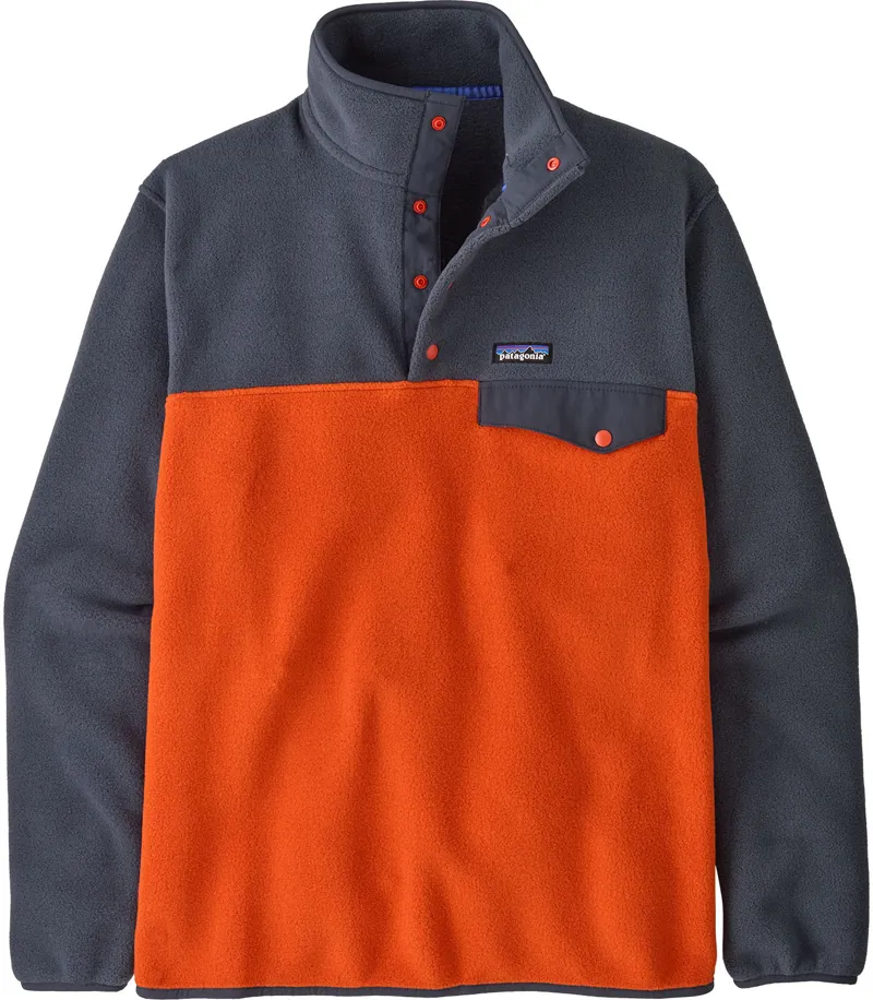 Patagonia Mens Lightweight Synchilla Snap-T Pullover - Pollinator Orange