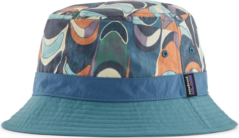 Patagonia Wavefarer Bucket Hat - Swallowtail Geo-Still Blue