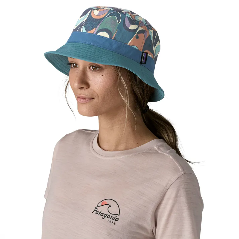 Patagonia Wavefarer Bucket Hat - Swallowtail Geo-Still Blue-1