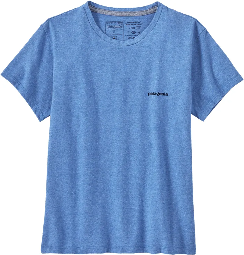 Patagonia Womens P-6 Logo Responsibili-Tee - Abundant Blue-1