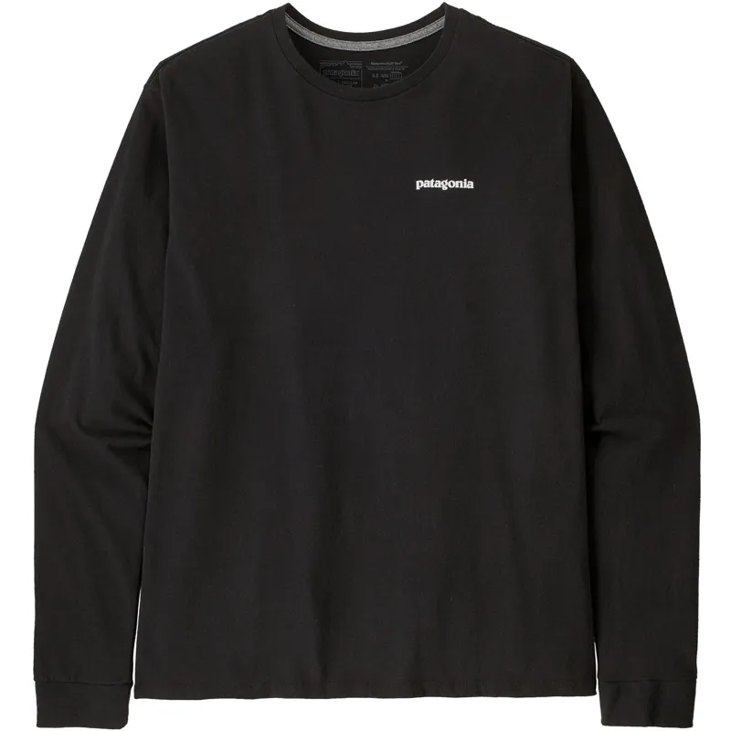 Patagonia Mens Long Sleeved P-6 Logo Responsibili-Tee - Black-1
