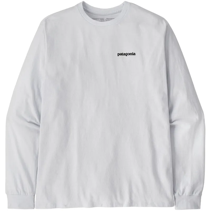 Patagonia Mens Long Sleeved P-6 Logo Responsibili-Tee - White-1