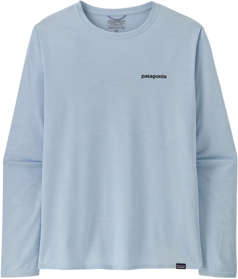 Patagonia Mens Long Sleeved Cap Cool Daily Graphic Shirt - Waters - Fitz Roy Trout-Fleck Blue-1