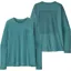 Patagonia Womens Long Sleeved Cap Cool Daily Graphic Shirt - Strataspire-Wetland Blue X-Dye