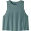 Patagonia Womens Cap Cool Trail Cropped Tank - Blue Sage