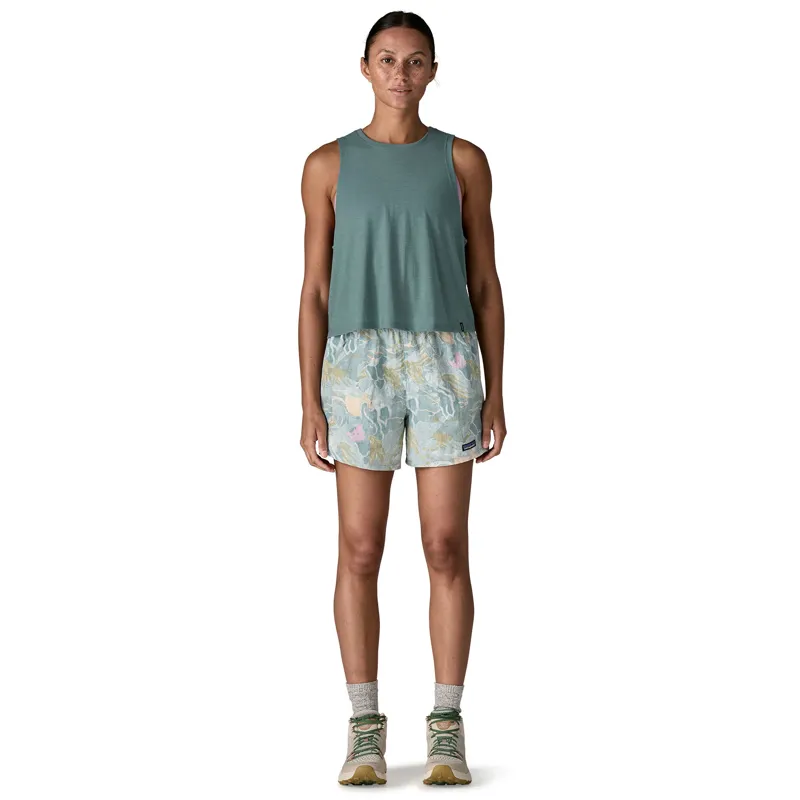 Patagonia Womens Cap Cool Trail Cropped Tank - Blue Sage-3