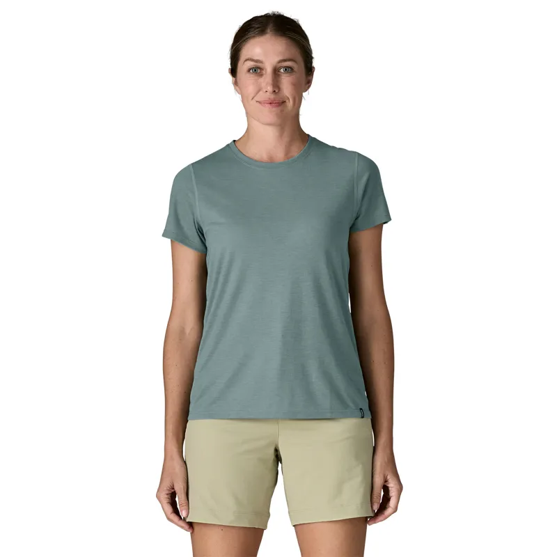 Patagonia Womens Cap Cool Trail Shirt - Blue Sage-1