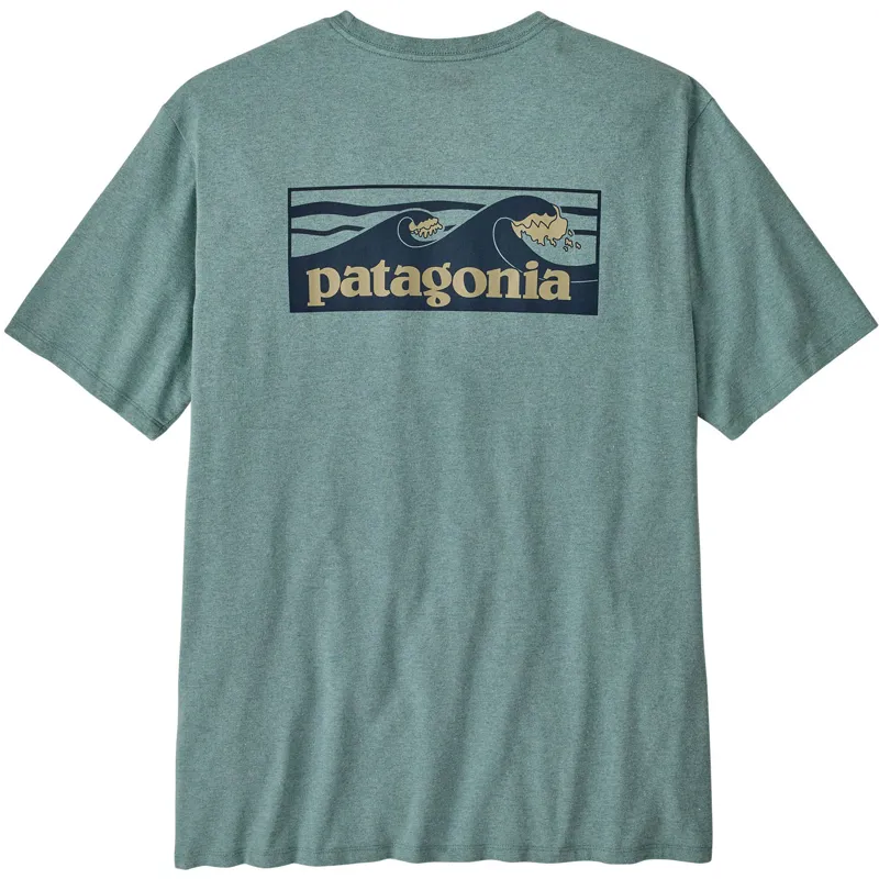 Patagonia Mens Boardshort Logo Pocket Responsibili Tee - Blue Sage-2