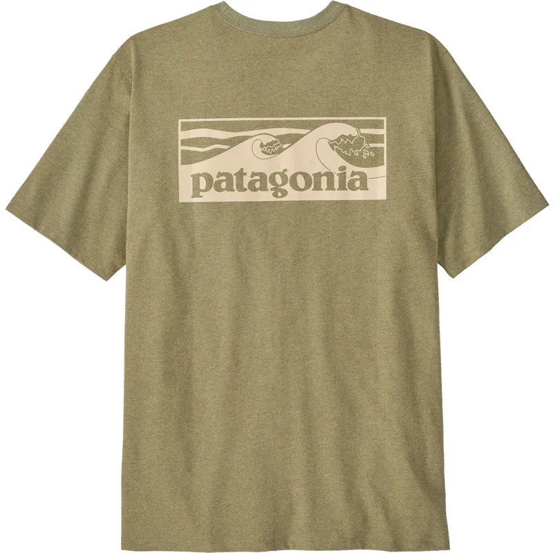 Patagonia Mens Boardshort Logo Pocket Responsibili Tee - Gumtree Green-2