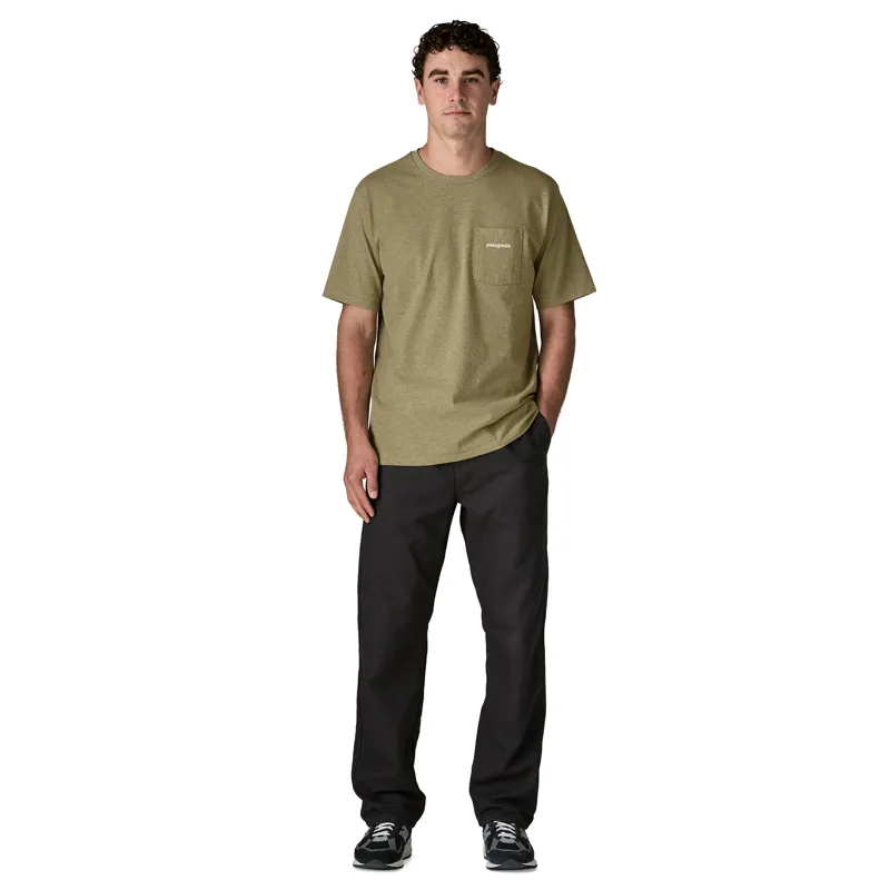 Patagonia Mens Boardshort Logo Pocket Responsibili Tee - Gumtree Green-6