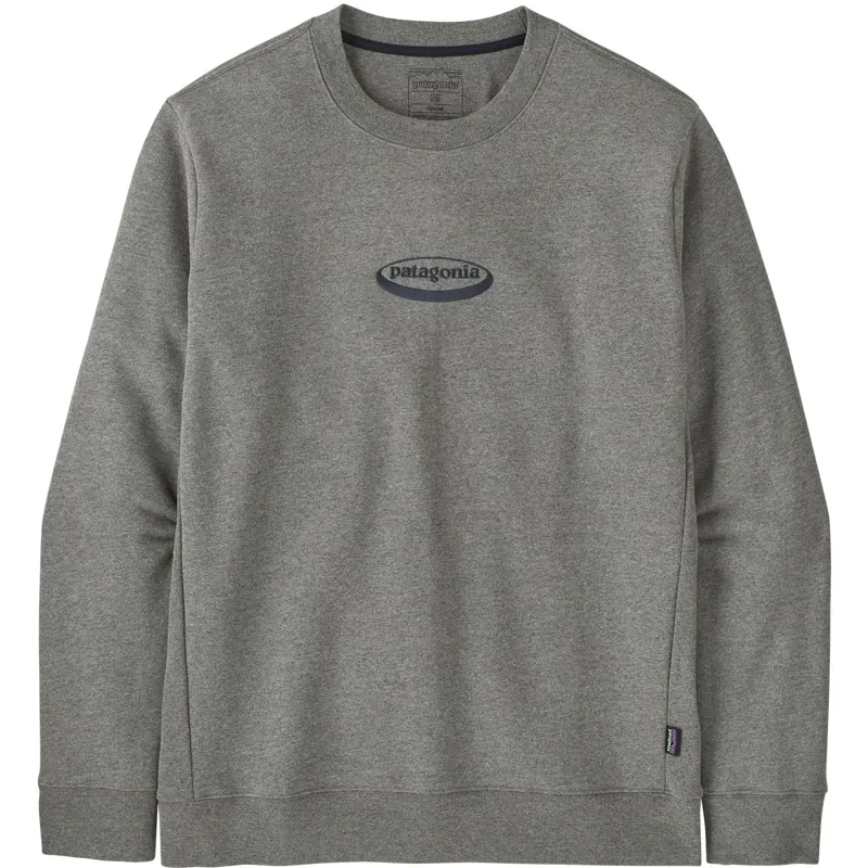 Patagonia Mens 95 Oval Logo Uprisal Crew Sweatshirt - Gravel Heather