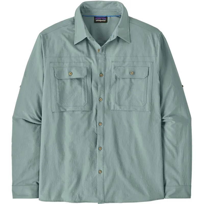 Patagonia Mens Long Sleeved Self Guided Sun Shirt - Blue Sage