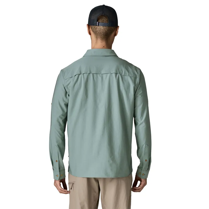 Patagonia Mens Long Sleeved Self Guided Sun Shirt - Blue Sage-3