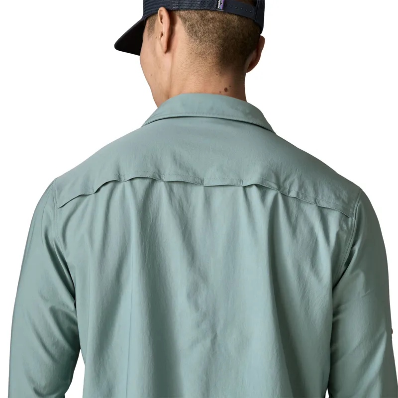 Patagonia Mens Long Sleeved Self Guided Sun Shirt - Blue Sage-5