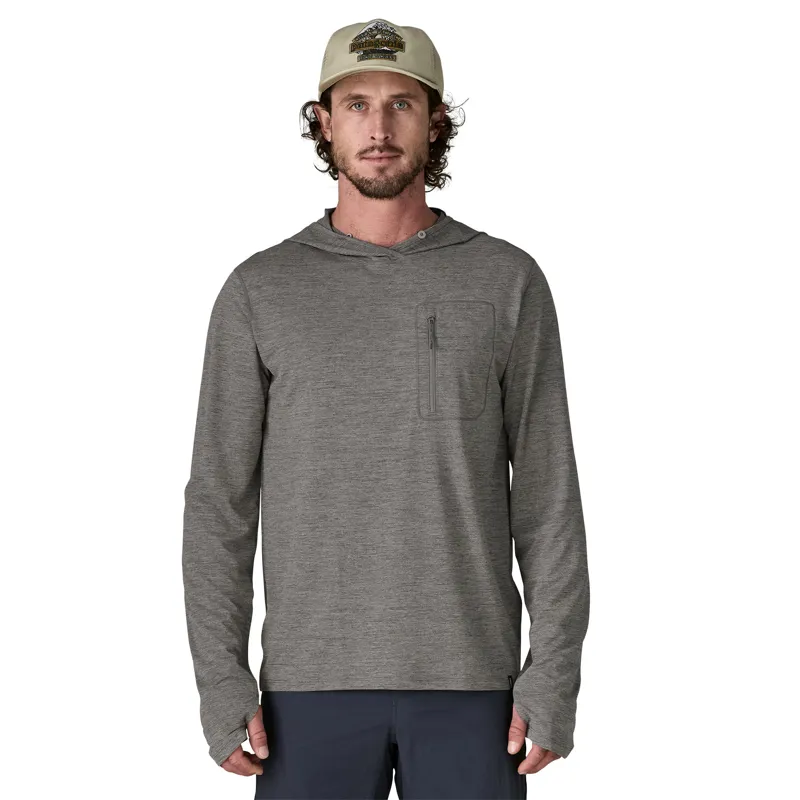 Patagonia Mens Cap Cool Sun Hoody - Forge Grey-Noble Grey X Dye-2