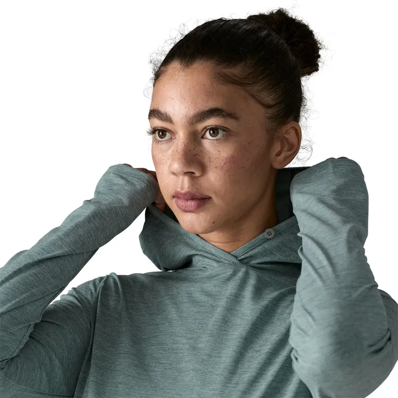 Patagonia Womens Cap Cool Sun Hoody - Nouveau Green-Blue Sage X Dye-7