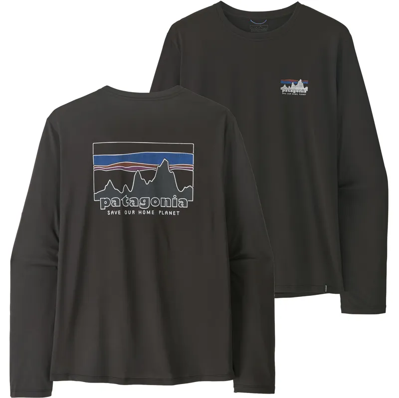 Patagonia Mens Long Sleeved Cap Cool Daily Shirt - 73 Skyline - Black