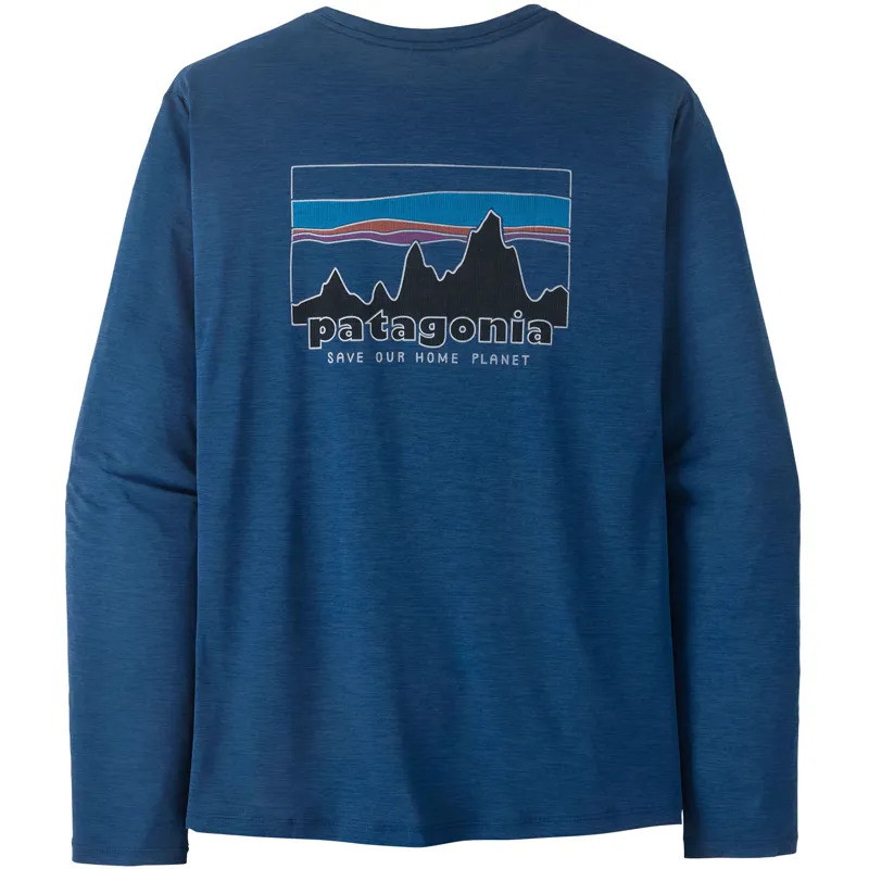 Patagonia Mens Long Sleeved Cap Cool Daily Shirt - 73 Skyline - Clement Blue-Light Clement Blue X Dye-1