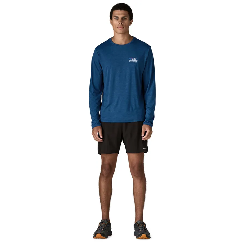 Patagonia Mens Long Sleeved Cap Cool Daily Shirt - 73 Skyline - Clement Blue-Light Clement Blue X Dye-6