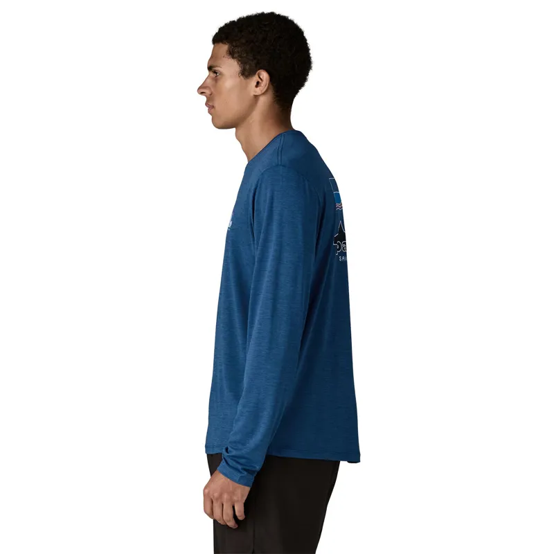 Patagonia Mens Long Sleeved Cap Cool Daily Shirt - 73 Skyline - Clement Blue-Light Clement Blue X Dye-4