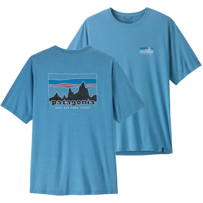 Patagonia Mens Cap Cool Daily Shirt - 73 Skyline - Shore Blue Light-Shore Blue X Dye